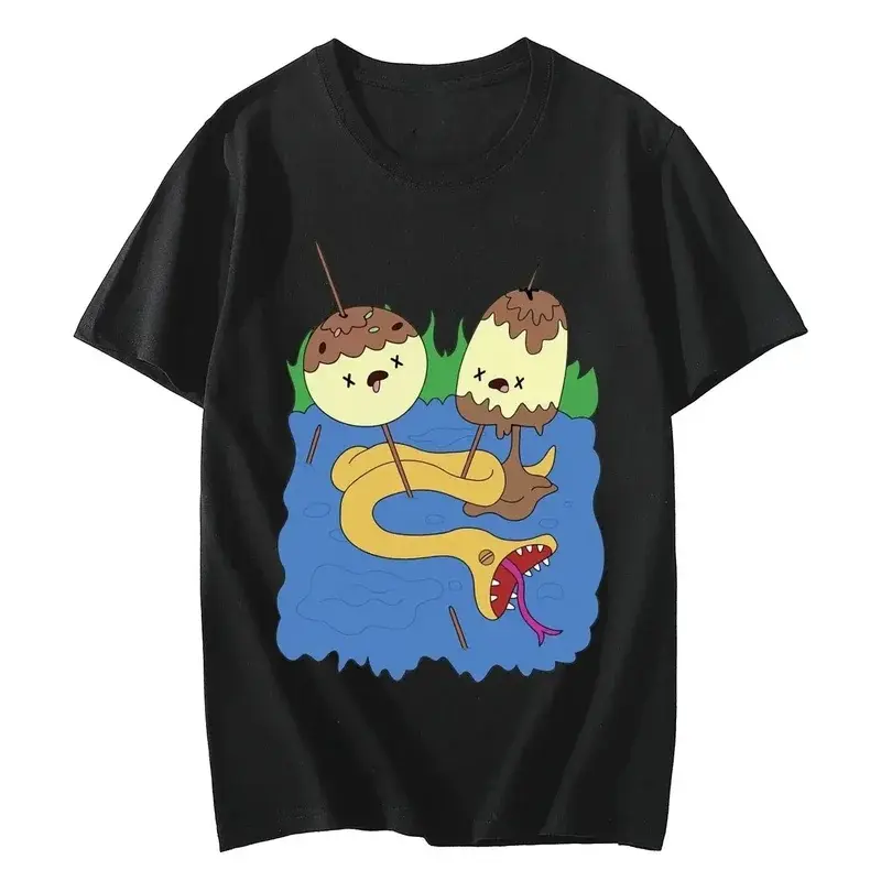 New Princess Bubblegum Rock Graphic T-Shirt, Adventure Time Cartoon Print Women Short Sleeve Tee, Harajuku Y2K Fashion Tops for Autumn Winter