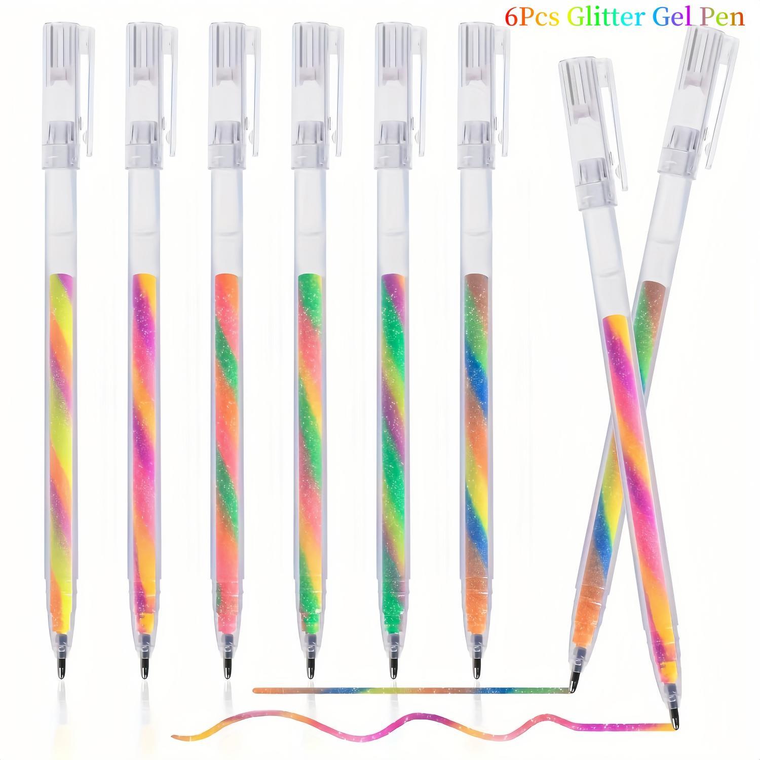Color Changing Gel Pen Set, 6/18pcs Glitter Pen Set for Coloring Books Drawing Doodling Scrapbooking Notes, Artist Illustrating Pen, Art Craft Supplies, Coloring Materials Set
