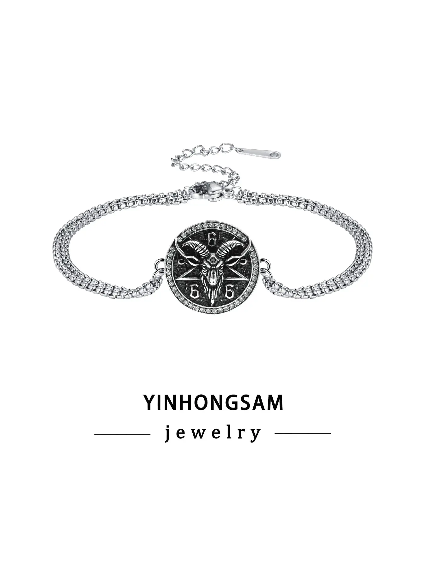 Yinhongsen Adjustable Gothic Bracelet, Geometric Design, Unisex Jewelry Gift Set, Includes Box, Perfect for All Occasions