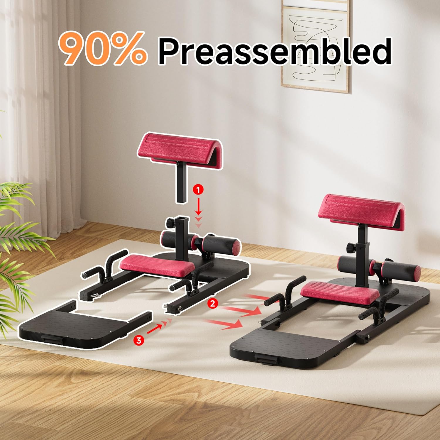 SUNDAY MIRTH Hip Thrust & Squat Machine for Home – Multi-Function Glute Builder, Leg & Core Strengthening Equipment – Adjustable Sissy Squat, Hip Thrusts, Squat Assist Machine for Home Gym