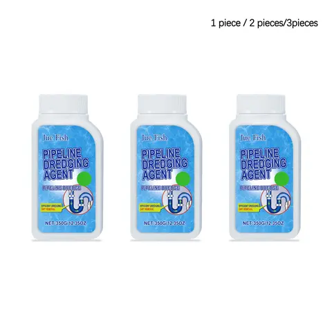Drain Unblocker Powder (350g/350g*2/350g*3), Quick Drain Cleaning, Kitchen Toilet Sink Unblocker, Dissolves Clogs, Prevents Blockages, Household Cleaning Supplies
