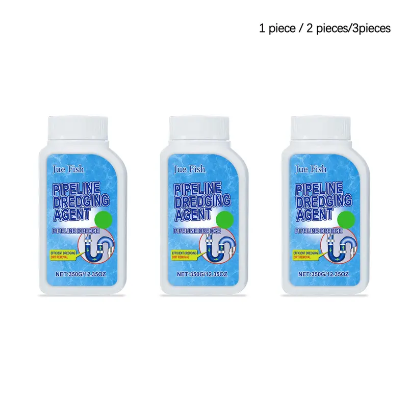 Drain Unblocker Powder (350g/350g*2/350g*3), Quick Drain Cleaning, Kitchen Toilet Sink Unblocker, Dissolves Clogs, Prevents Blockages, Household Cleaning Supplies