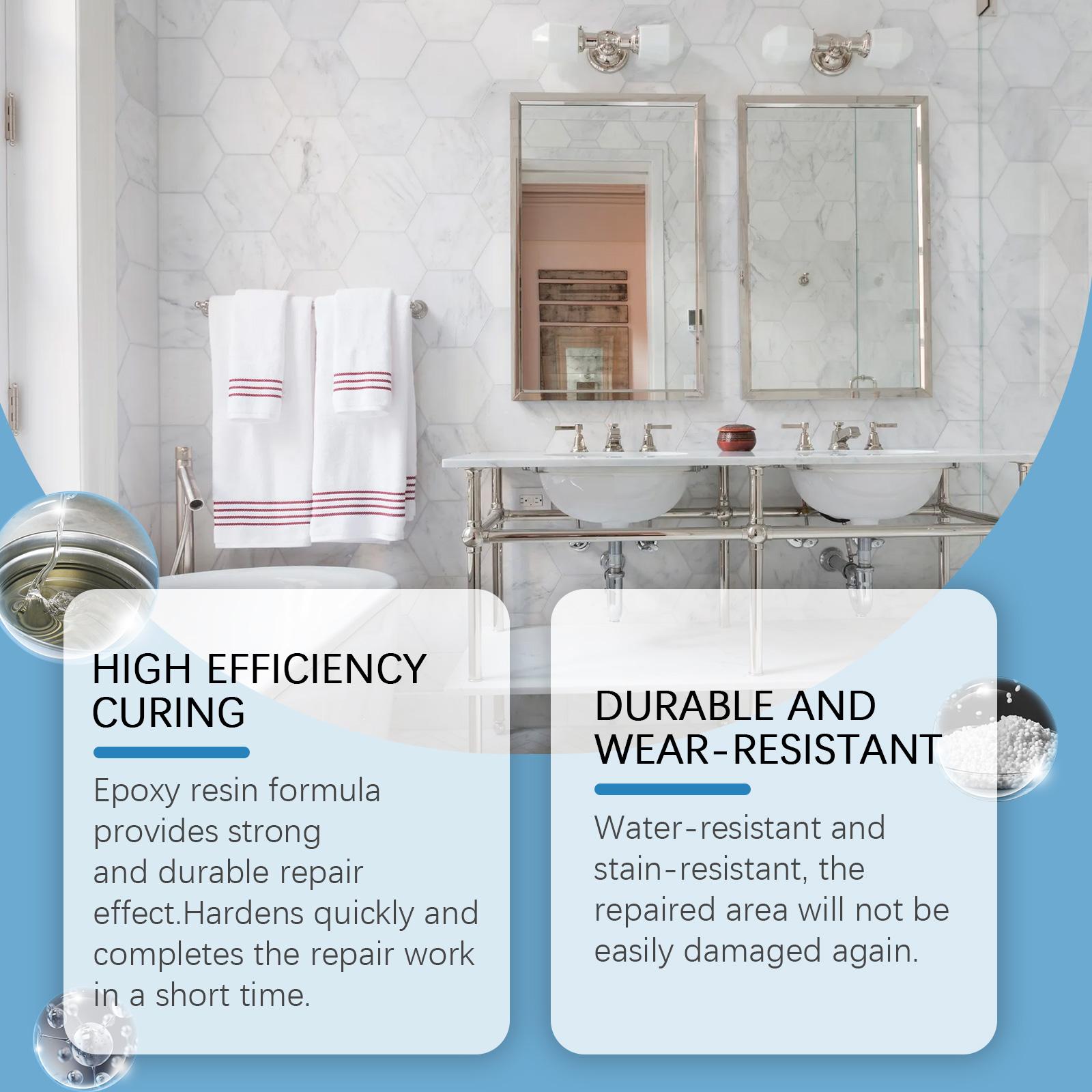 Jaysuing Marble Tile Ab Adhesive Repair Adhesive, Tile Bath Scratch Crack Repair Waterproof And Leak Proof Adhesive