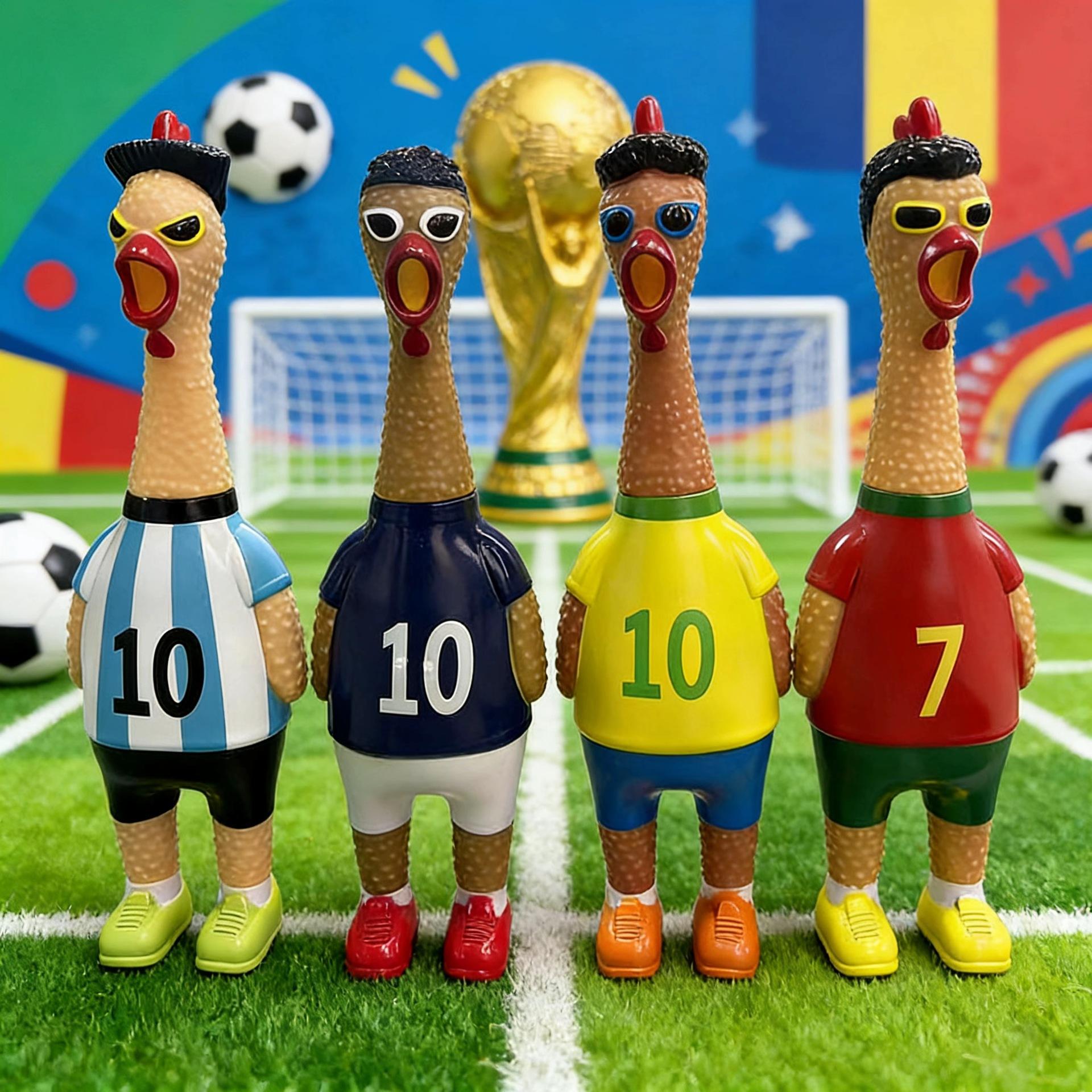 Football Screaming Chicken Stress Relief Toy, Sound-Making Toy for Stress Relief and Fun, Squeezable Toy for Adults and Children