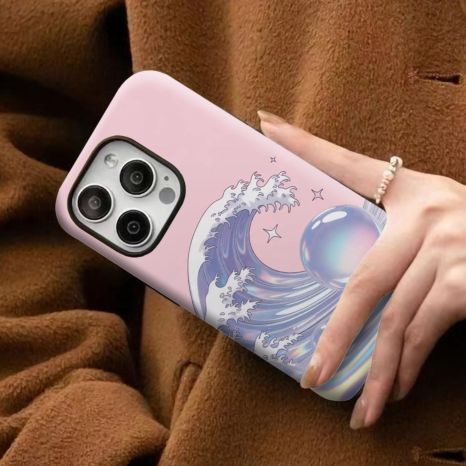 wave, bubbles, stars Soft And Hard Two-In-One Film Printed Full Pattern Case For IPhone 16 15 14 13 1211 Pro Max Plus Phone Case