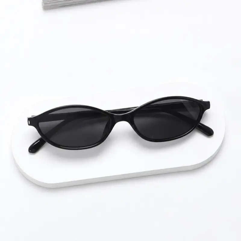 Women's Vintage Oval Frame Glasses, Trending Glasses, Trendy Casual Stylish Glasses for Everyday Use, Fashion Accessories for Outdoor Activities, Trendy Beach Eyewear