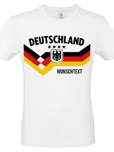 Sports T-Shirt Fan Shirt German Flag Football Euro Cup Jersey, Men's Women's Long Casual Print Top, All Seasons Unlined