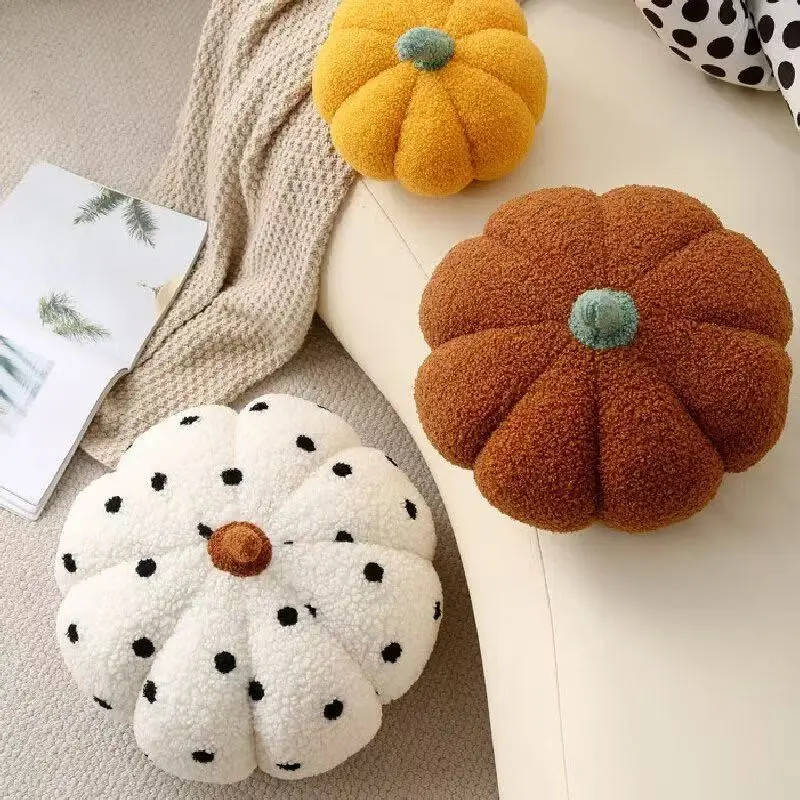 Soft Fufu Pumpkin Pillow, Bring Autumn's Warmth Home, Adorable Small Pumpkin Cushion, Perfect for Fall Decor, 1 Piece