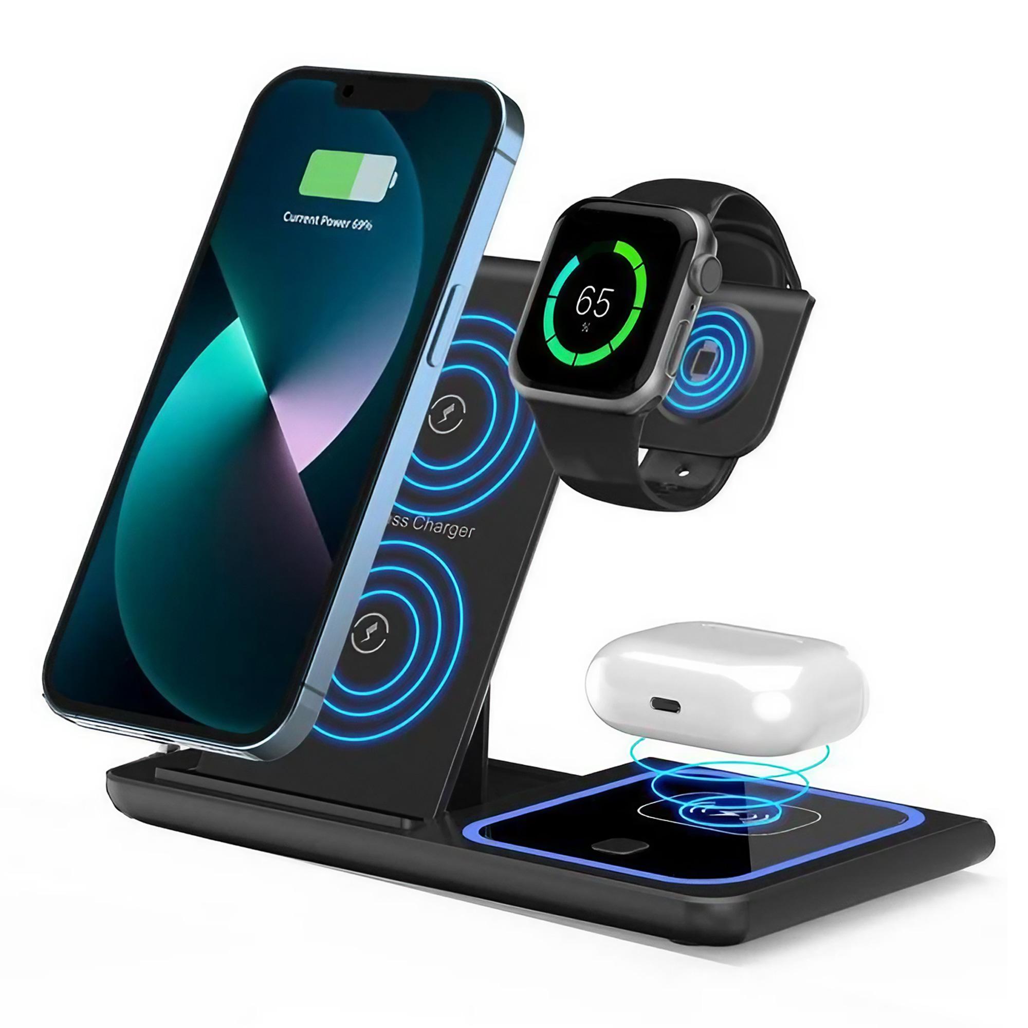 3 in 1 Wireless Charger for Summer, Fast Charger Phone Holder, Wireless Charging Stand For iPhone 15 14 13 Pro Max Galaxy iWatch 9 8 7 6 SE AirPods Pro 3 2
