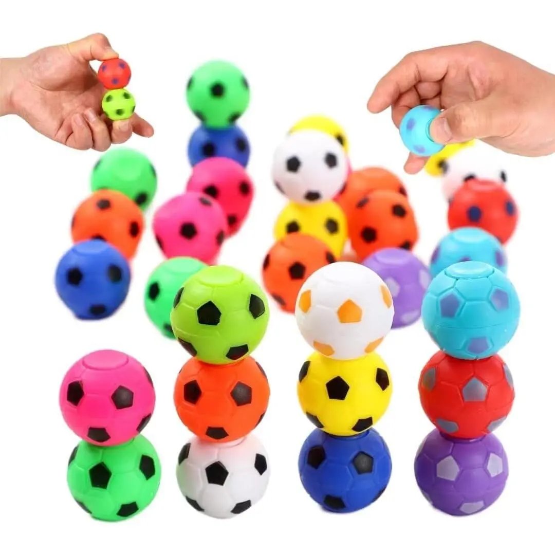 32pcs Mini Fidget Spinner Soccer Ball Toy for Kid Boy Girl, Soccer Party Favor, Bulk Kid Prize for School Classroom, Small Return Gifts for Kids Birthday Goodie Bags Stuffers Treasure Box Prizefidget toys