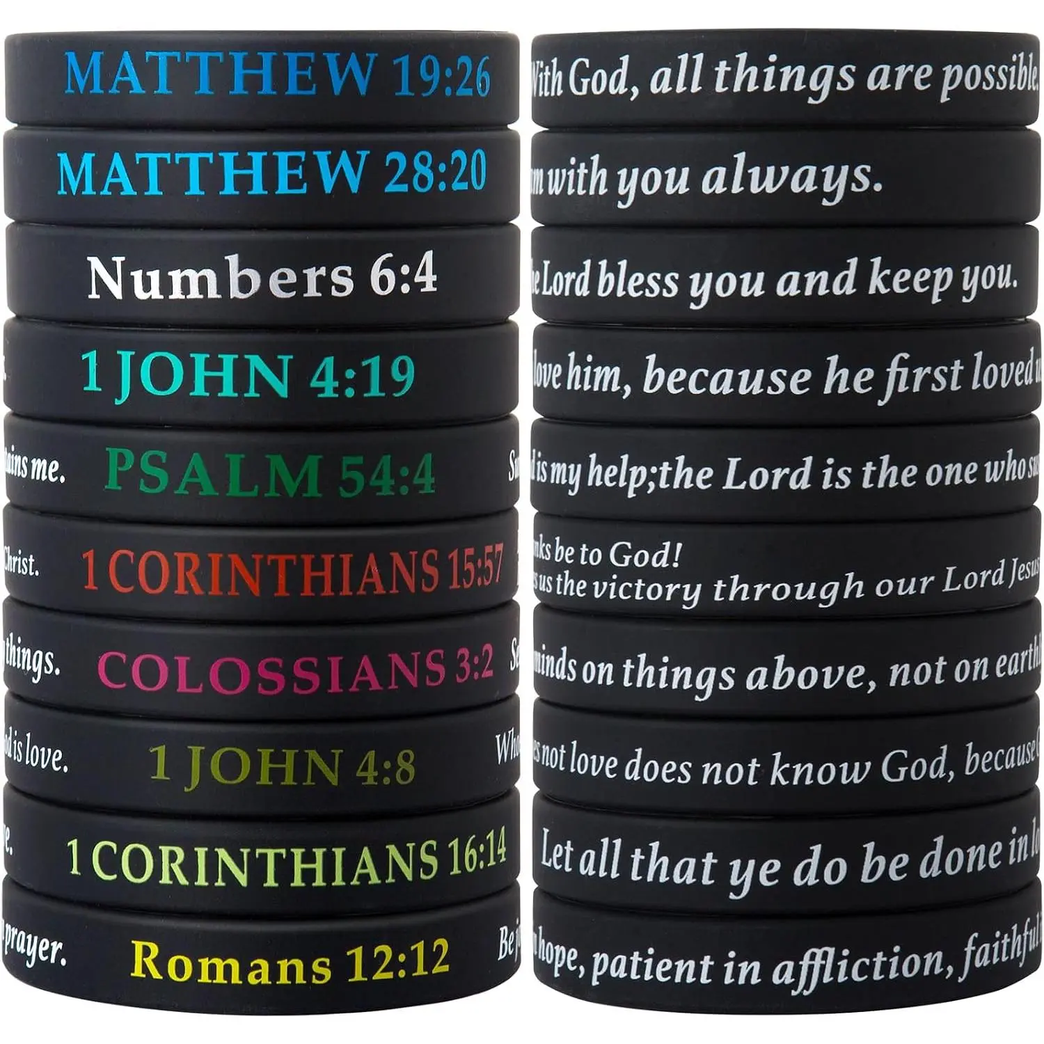 Verses Bracelets Motivational Christian Rubber Bracelets | Inspirational  Wristbands Faith Hope Wristbands Bracelets for Men Women Teens