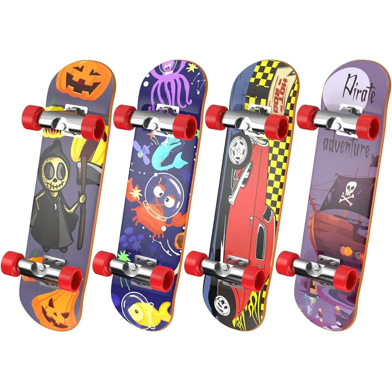 4 PCS Professional Mini Finger Skateboards for Creative Fingertips Movement Educational Novelty Party Favors
