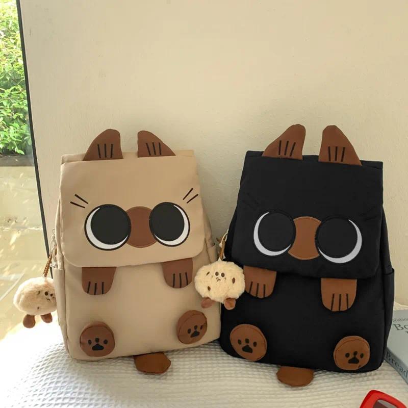 Cute Cat Mochila Sweet Cool Girls Large Capacity Mochilas Student Backpack Spacious Durable School Bag Practical Bags for Woman