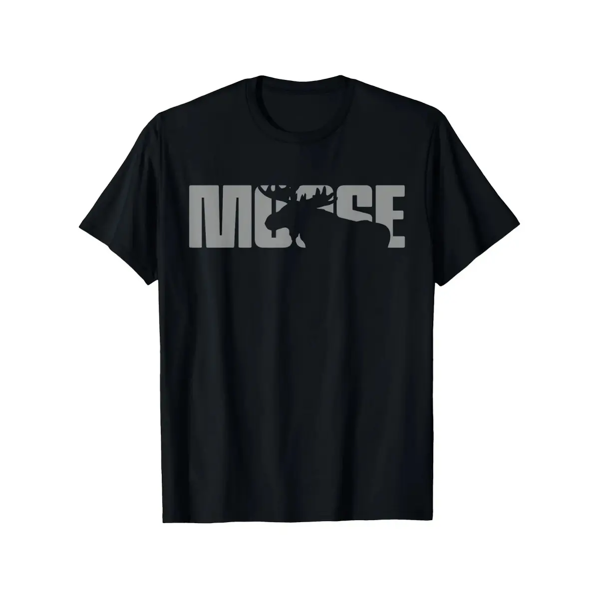 Moose Lover Apparel Men's & Women's T-Shirt - Heavyweight 100% Cotton Moose Graphic Tee Loose Fit Streetwear Shirt for Moose Hunters Wildlife Lovers - Ideal Birthday/Christmas Gift for Outdoorsy Adults Everyday Outfit Casual Wear Street Style Vintage Desi