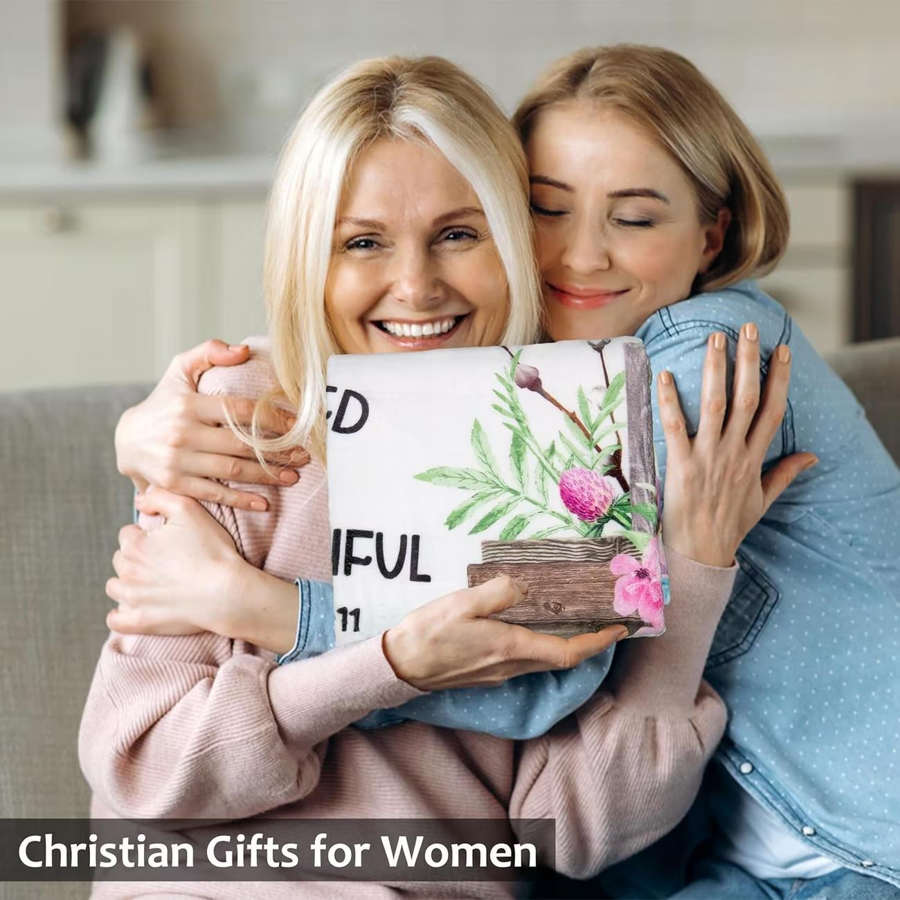 Christian Women's Ultra-Soft Polyester Flannel Blanket - Multi-Size Religious Bedspread, Machine Washable Ultrasound Print Multicolor Baptism Gift, Catholic Indoor Decor Christian Women's Ultra-Soft Polyester Flannel Blanket - Multi-Size Religious Bedspread, Machine Washable Ultrasound Print Multicolor Baptism Gift, Catholic Indoor Decor