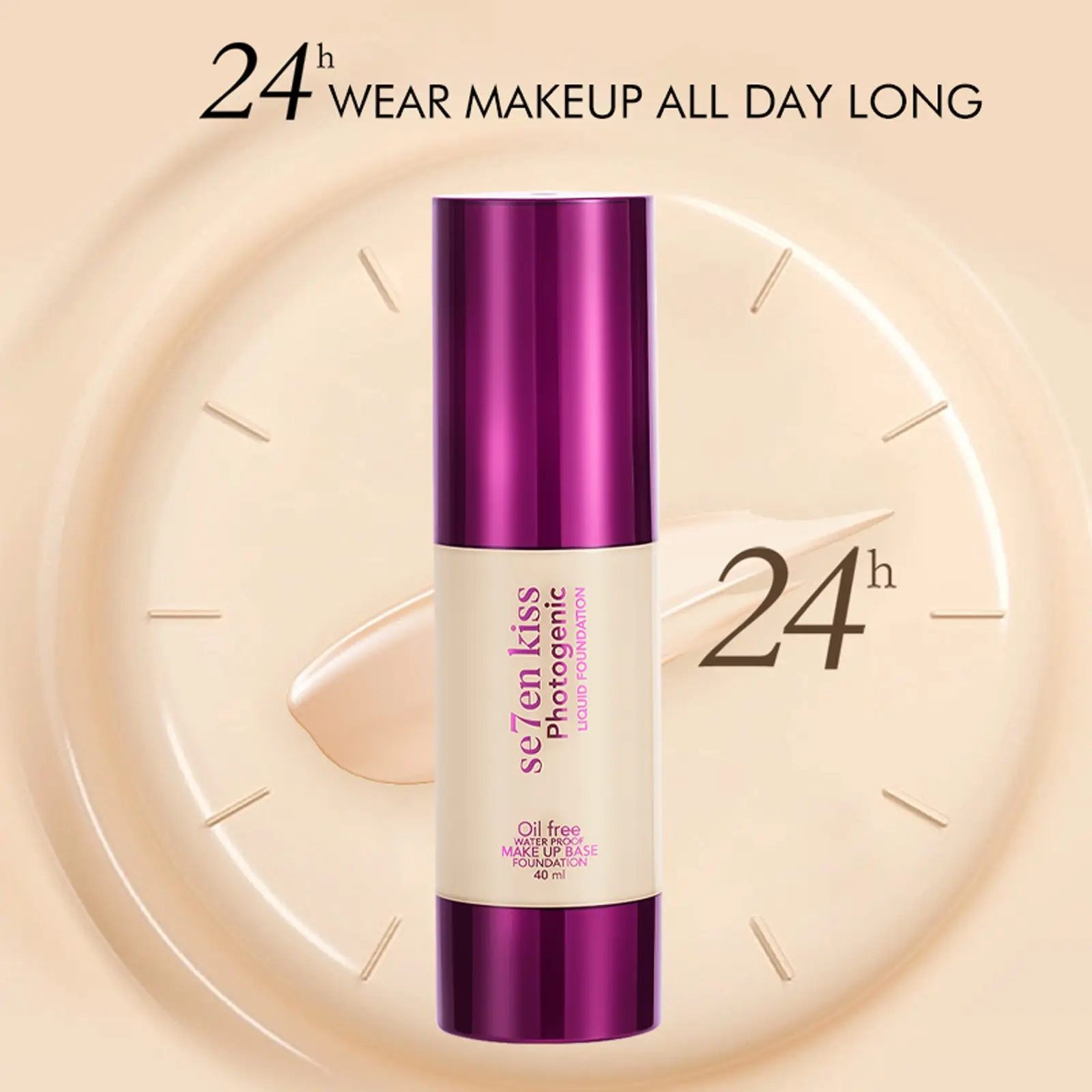 Professional Makeup Face Foundation, Matte Texture, Waterproof Formula, Vegan, Long-Lasting, All Day Coverage, Suitable for All Skin Types