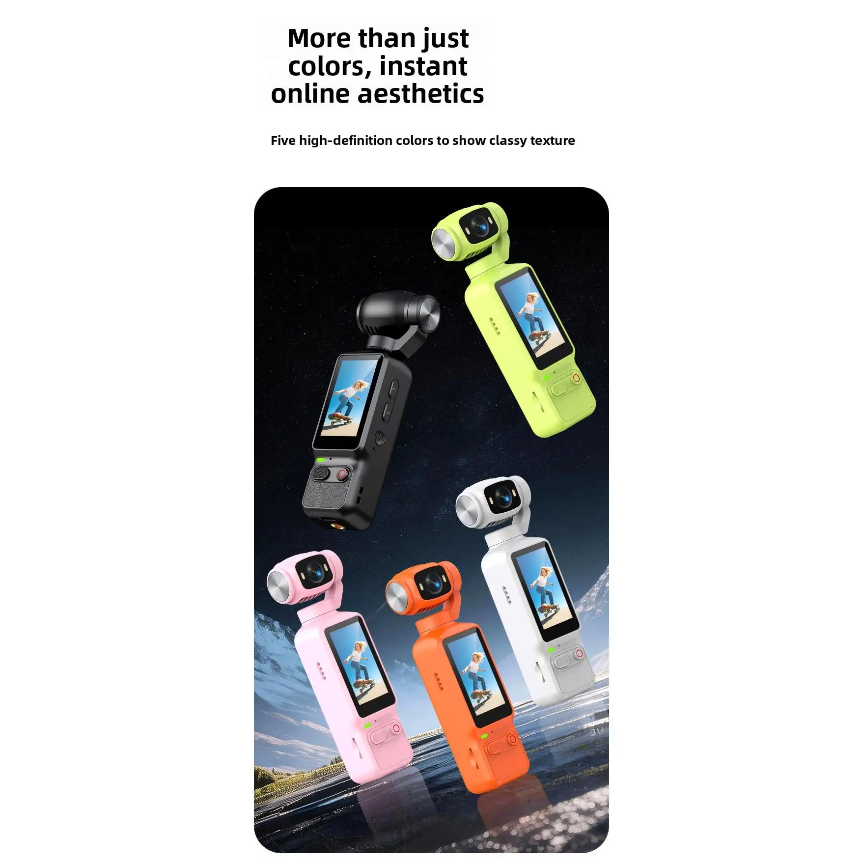Portable high-definition 800w pixel video recording camera, equipped with adjustable 180 ° °   Rotating full-body camera, 64GB memory card and USB charging function--very suitable for video recording, travel, and as a birthday/Christmas gift
