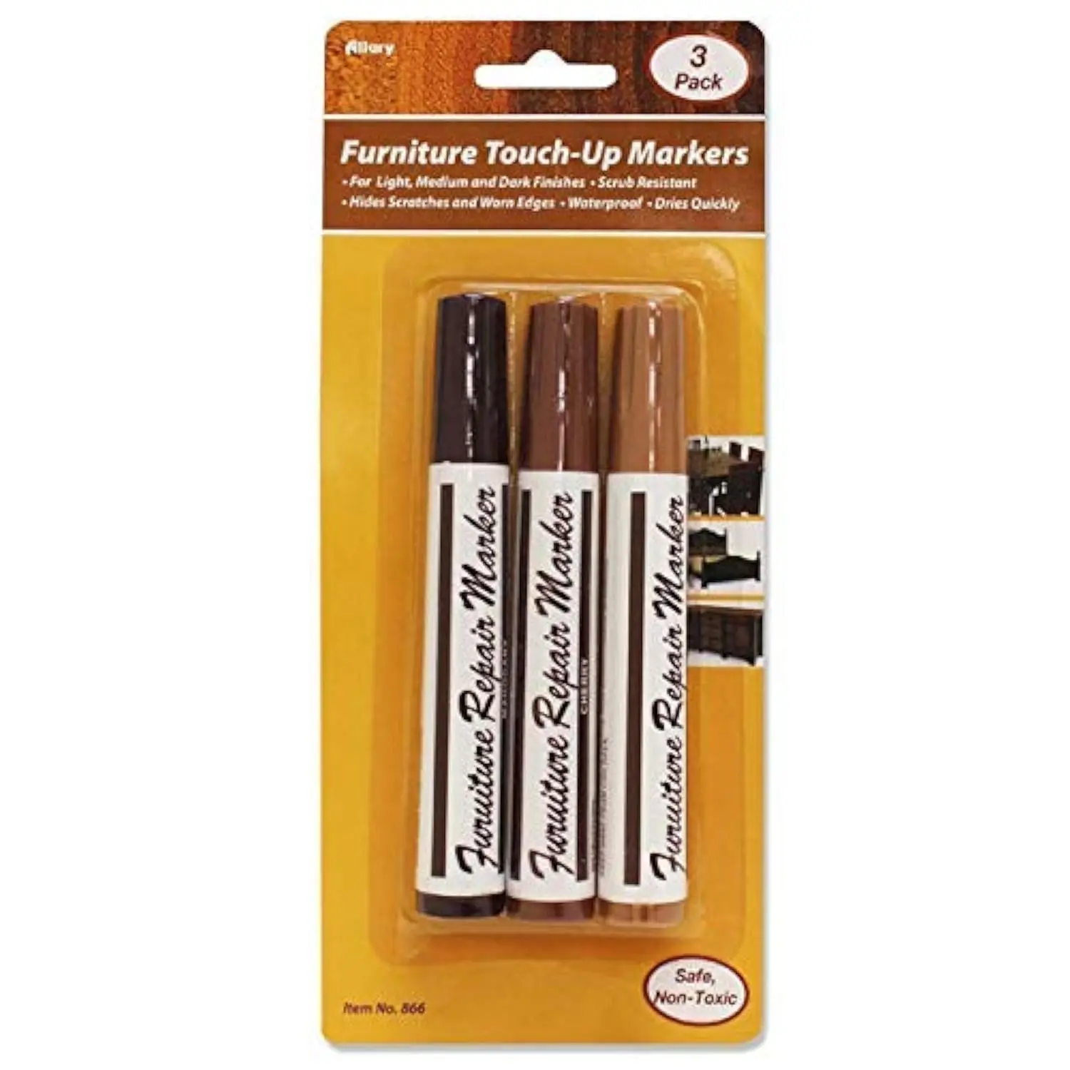 Furniture -Up Markers: Brown Color; 1 Pack of 3 Markers