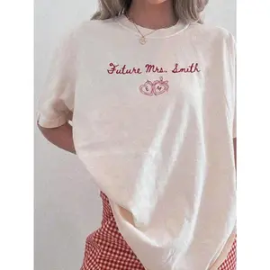 1pcs1pc Future Mrs Shirt, Personalized Engagement Shirt For Bride To Be, Custom Shirt Future Wifey Gift, Newly Engaged Sweater Gift, Personalized Gift For Valentine Day/Engagement/Wedding/Holiday/Daily Life180g-Summer Outfits For Women Shine Cotton Tops C