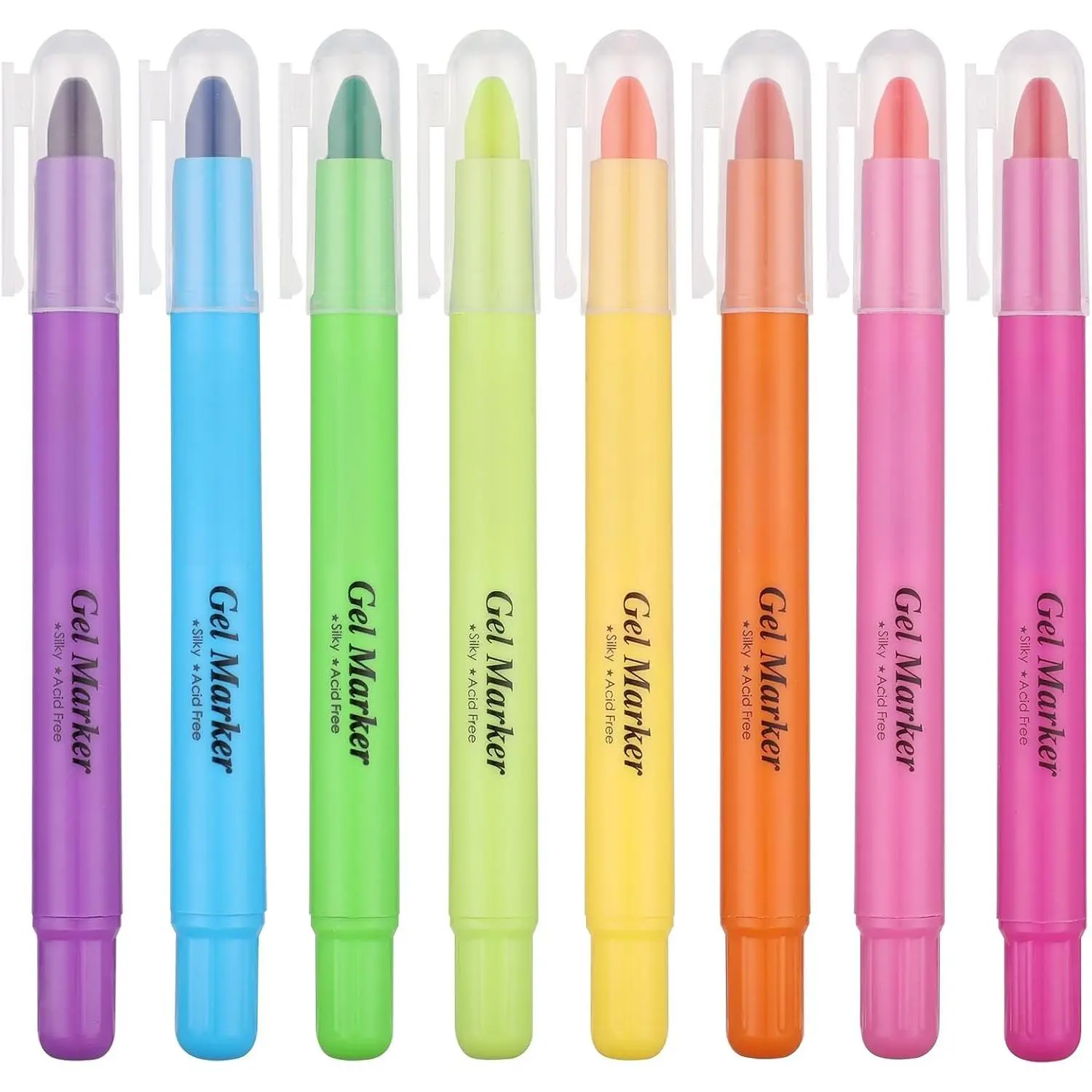 Highlighters No Bleed 8  Colors,Gel Highlighters Marker Pens for  Study Journaling 21403