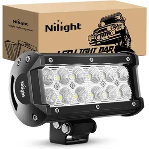 Nilight 6.5in 36W LED Pods, 2800LM Flood Off-Road Light Bars with Aluminum Housing & 10pcs Cooling Fans, 1pc Driving Fog Work Lights for Truck SUV ATV 12V-24V, Compatible with Dirt Bike & More