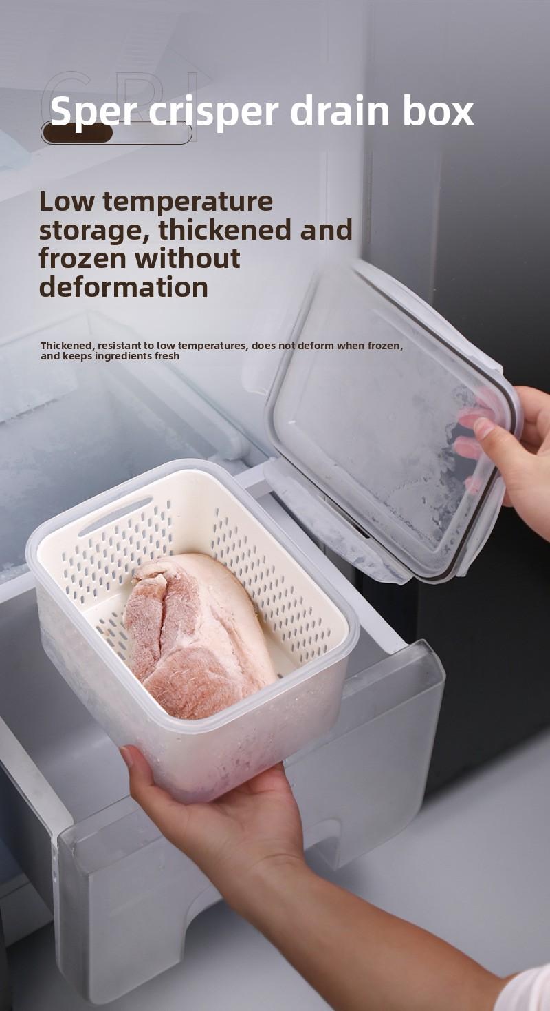 Multifunctional Crisper Box Set for Storage Drainage Microwaveable Airtight Leakproof Stackable Food Containers Ideal for Meal Prep Organization Foam Hinged Lid Container Sealing Bag Organizer with Cutter Compartmented Meal Prep Containers wrap bags fruit