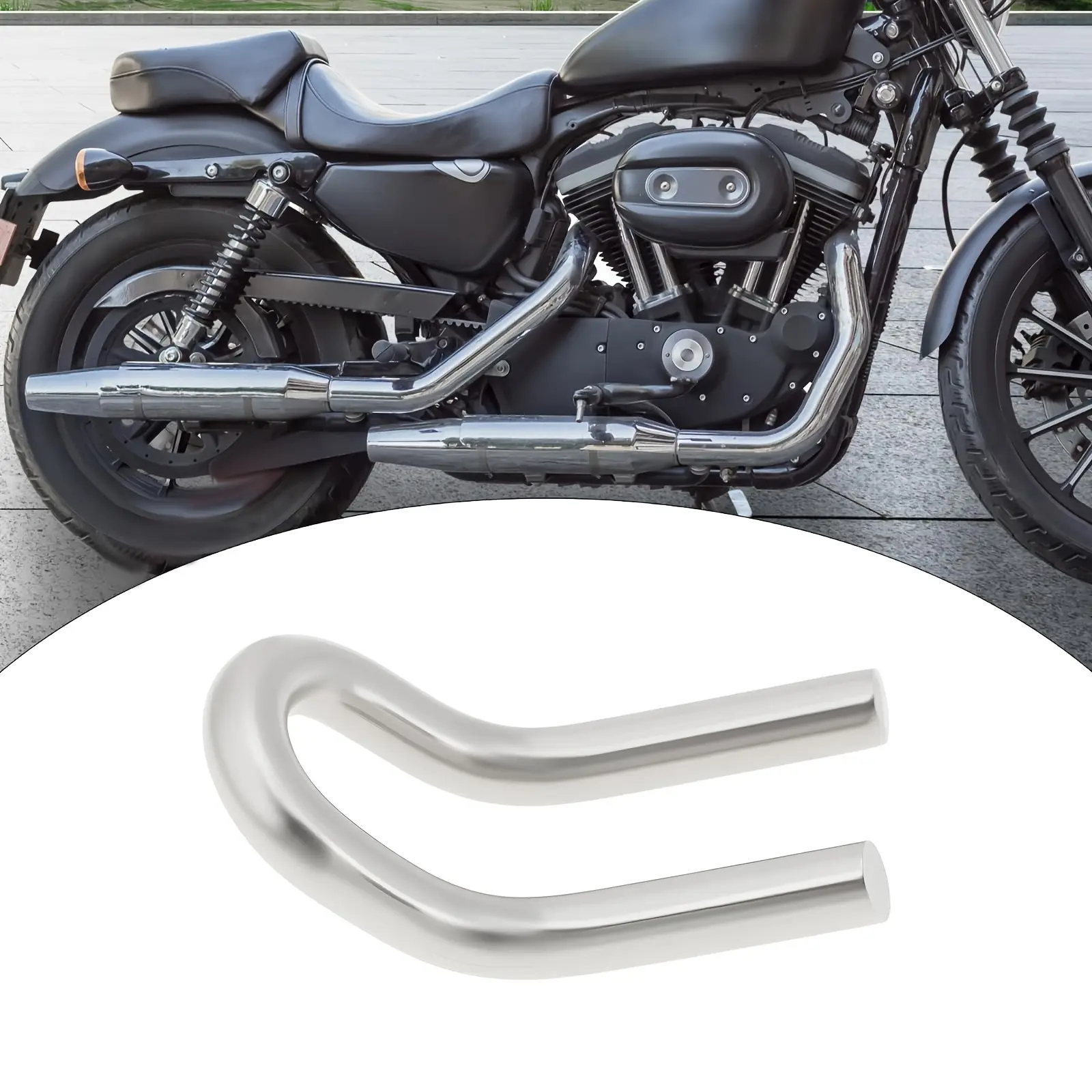 8pcs Motorcycle Stainless Steel Exhaust Spring Hooks, 12x30mm U-Shaped Mounting Hardware