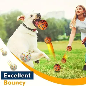 Indestructible Dog Chew Toy - Heavy-Duty ETPU Rubber Non-Toxic Ball, Durable Chew Toy for Strong Chewers, Sturdy and Safe, Suitable for All Breeds, Floats and Highly Elastic, Perfect For Fetch Games, Dog Chew Toys, Playful Design