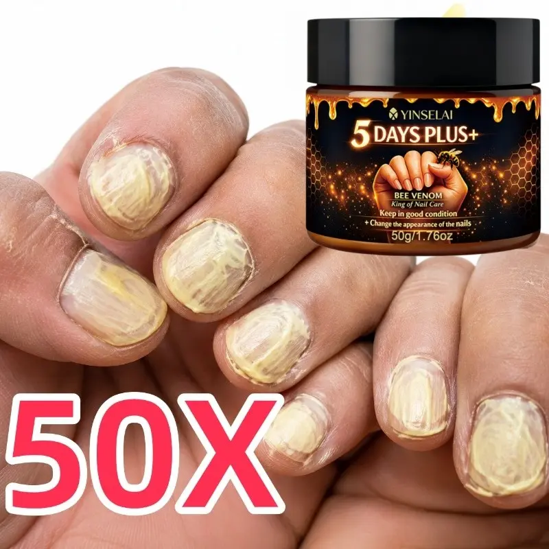 5-Day 95% Plus Nail Essence, Strong Bee Venom Care, 24-Hour Continuous Treatment, Ideal Gift, for Discolored and Damaged Nails