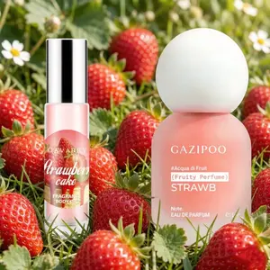 10ML Strawberry Rollerball + 15ML Strawberry Spray, Portable Design, Elegant Frosted Glass Bottle, Fresh Strawberry Scent