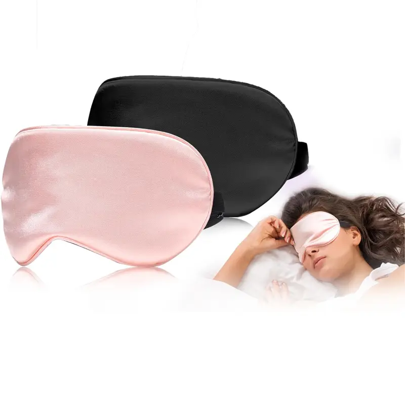High-End Silk Eye Mask, Breathable Adjustable Strap, Soft Light Blocking Sleep Mask, Travel Sleeping Eyemask, Unisex Sleep Mask for Men and Women