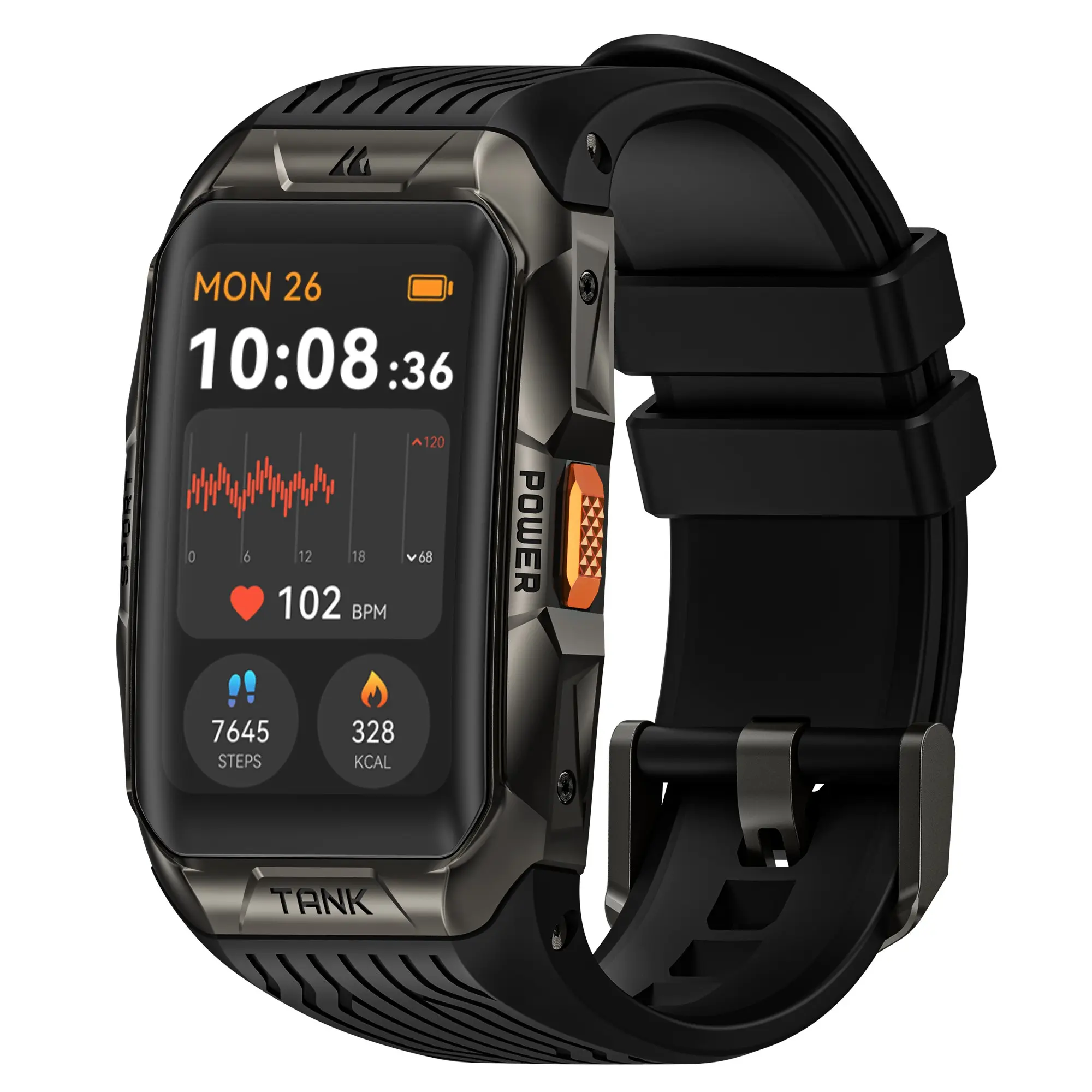 KOSPET X2 Smartwatch,Auto Fitness Tracker,Bluetooth Calling,44-Day Battery Life,50M Waterproof,AMOLED Display,Full-Metal, Android and iOS Watches Black,Wearable,Watches Men,Heart Rate Monitor,tech accessories,Blood Pressure Monitor