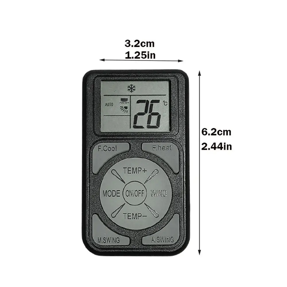 MRSVI Mini Portable Universal A/C Remote Control Q58 Compatible with all major air conditioner brands and models