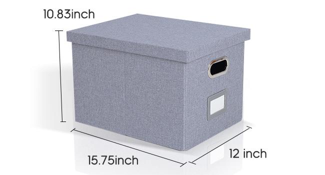 File Organizer, File Box, File Cabinet for Letter File Folder Storage, Hanging File Organizer for Office/Decor/Home, Document Organizer, 1 Pack, Gray