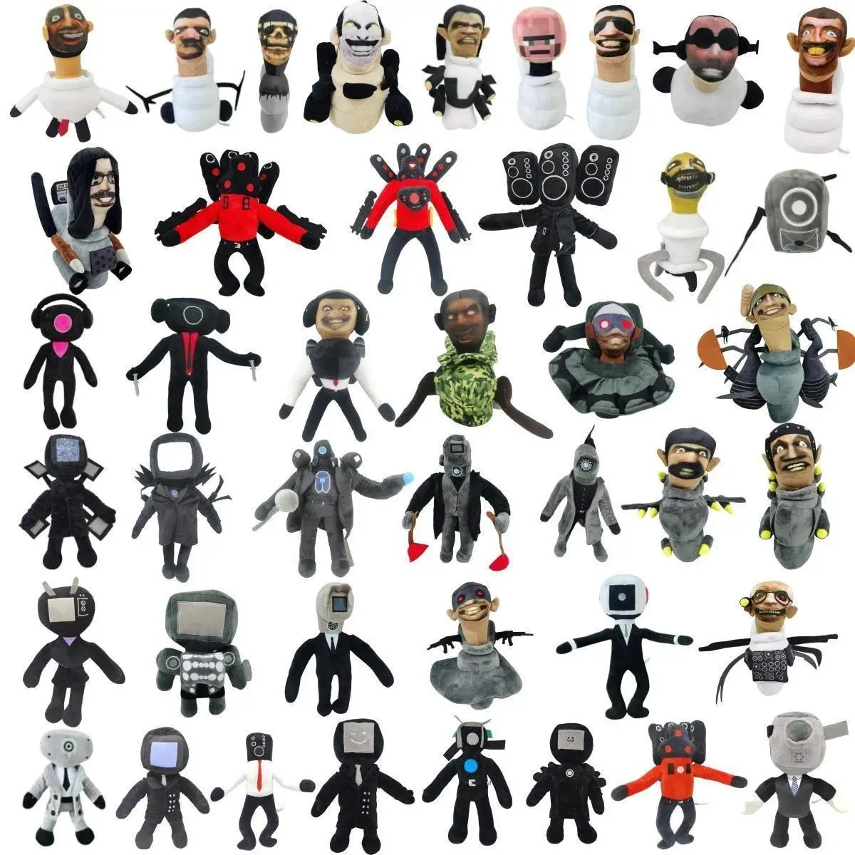 2026 hot item 44pcs Plush Toys Cameraman TV Man  Plushies Stuffed Toy Novel Skibidi Speaker Skibidi Toilet Plush Stuffed Children Soft Toy