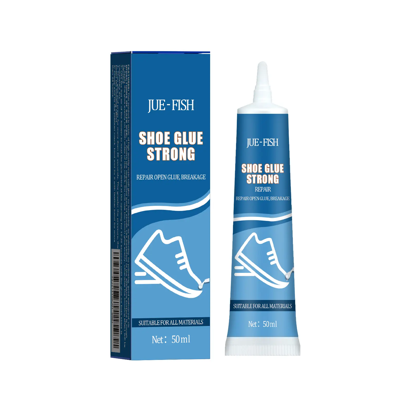 Jue-Fish Strong Shoe Glue, Repair Shoes Shoe Soles Multi-Purpose Glue Adhesive Sports Shoes Shoes Waterproof