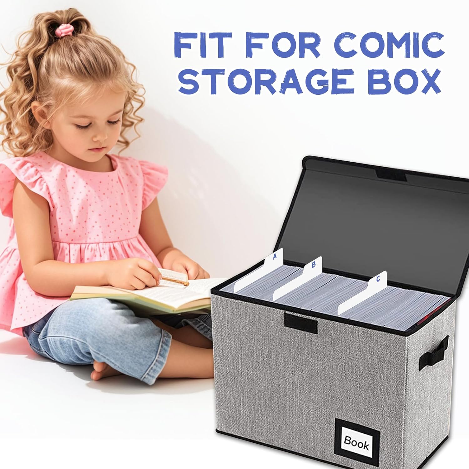 120 count Comic Book Dividers with Tab, 11.22" x 7.2" Tall Boards Dividers, Thick Cardboard Card Separator Comic Book Dividers for Short or Long Comic Book Storage Boxes Office Supplies (White)