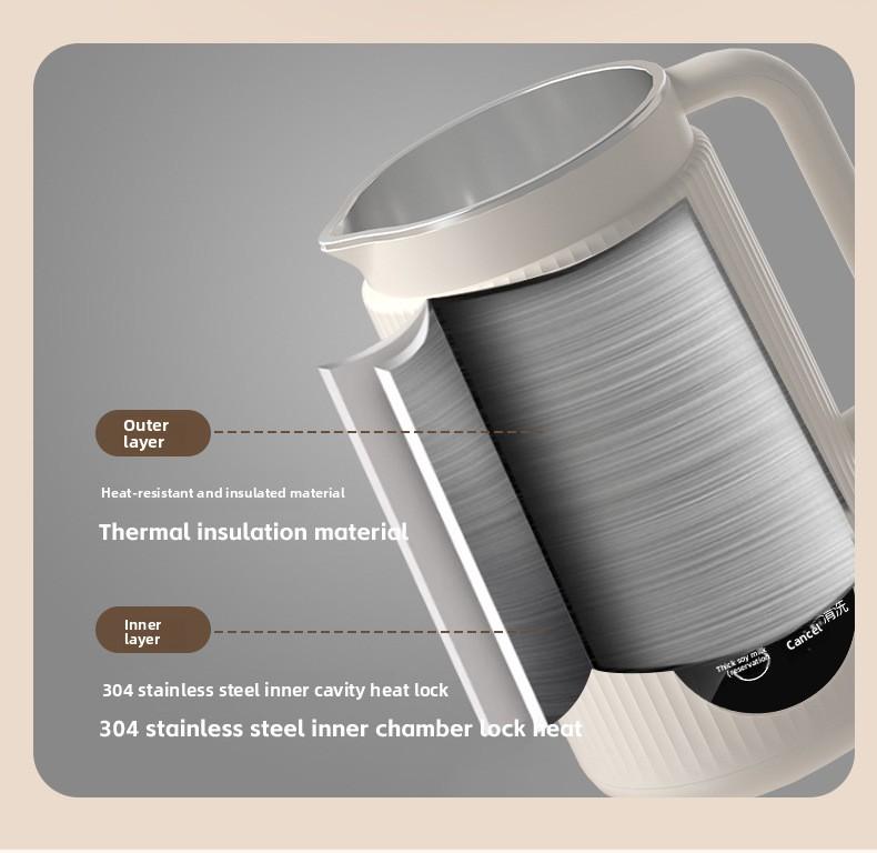 Multifunction Nut Milk Juice Maker,Automatic Soybean Machine Oat With Timer and Keep-Warm