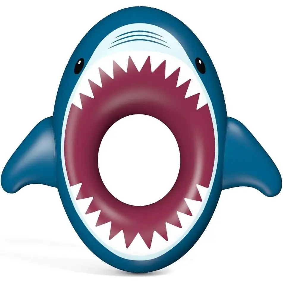 Inflatable Shark Pool Float Shark Floaties Water Fun Summer Beach Swimming Pool Tube Inflatables Ride on Pool Party Raft Lounge Toys for Kids & AdultsGift