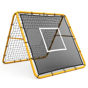 【Garvee】Dual-Surface Adjustable Multi-Sport Bounce Backer Net – 6x4 – for Soccer, Football, Baseball, Volleyball, Field Hockey – Pitchback Trainer, Easy Setup, Portable Bounce Back Net for Passing, Shoot, Ball Control – Great for Teams, Kids, Adults