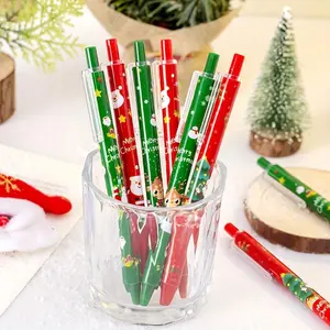 Santa Claus Pattern Gel Pen, 8/16pcs Writing Pen, Office Stationery & Supplies, Christmas Stationery Gifts for Friends & Family