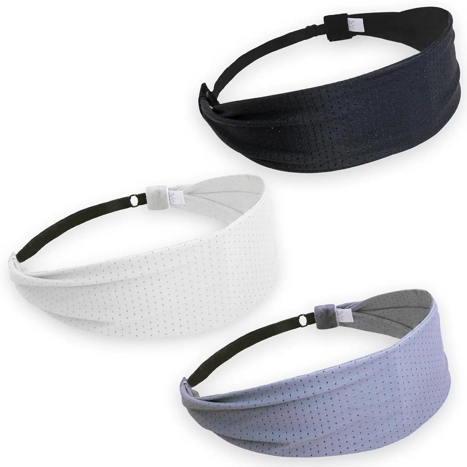 Headbands for Girls, Adjustable Non Slip Athletic  Hair Bands for Women, Teen Girl Black Gray White Stretch Elastic Workout Mesh Headband for Yoga Running Exercise Soccer