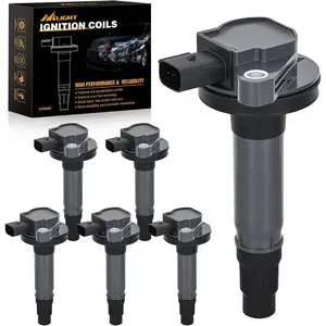 Nilight 6 High-Quality Copper Wire Ignition Coils Pack - Fit for Ford Edge,Explorer,F150,Flex,Taurus,Lincoln MKS,MKT,MKZ,Mazda 6,CX-9,Mercury Sable 3.5L,3.7L V6 2007-2016 - OE# UF553 DG520, Fixes Check Engine Light, Boosts Better Fuel Efficiency