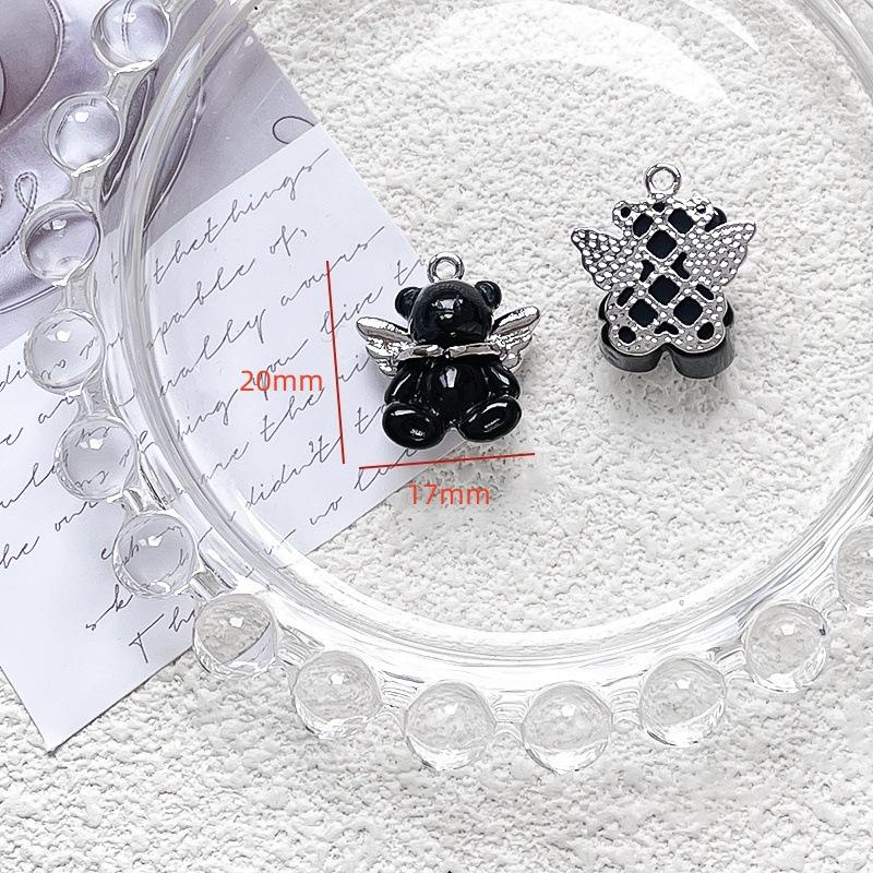 Alloy Sweet Jelly Color Bear Moon Butterfly Pendant DIY Handmade Jewelry Bracelet Necklace Bead Accessories