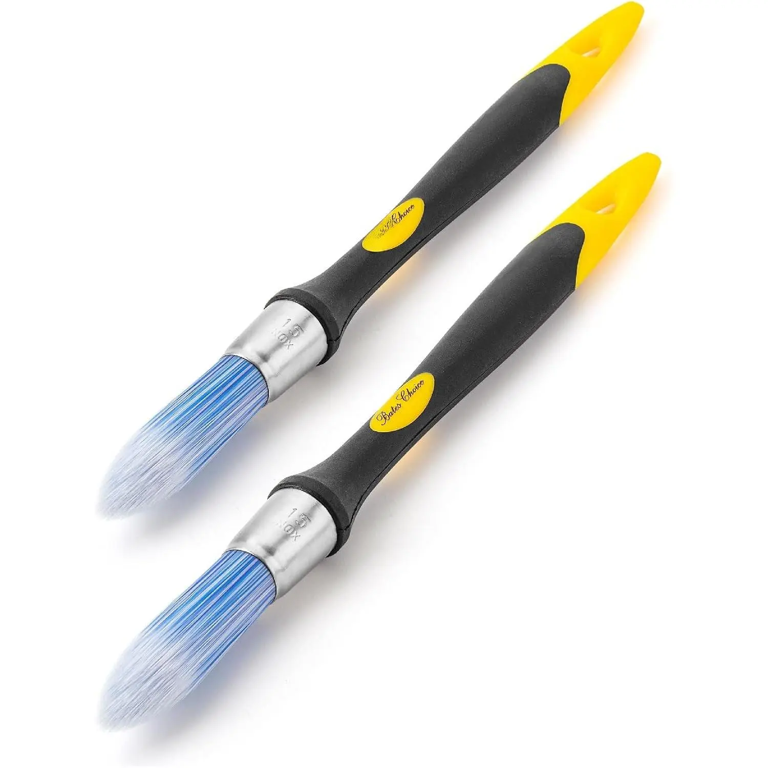 - Trim  Brush, 0.45 Inch, 2 Pack  Non-Slip Handle | Synthetic Bristles Brushes for Painting Edges Corners Trim Work & Detail Painting