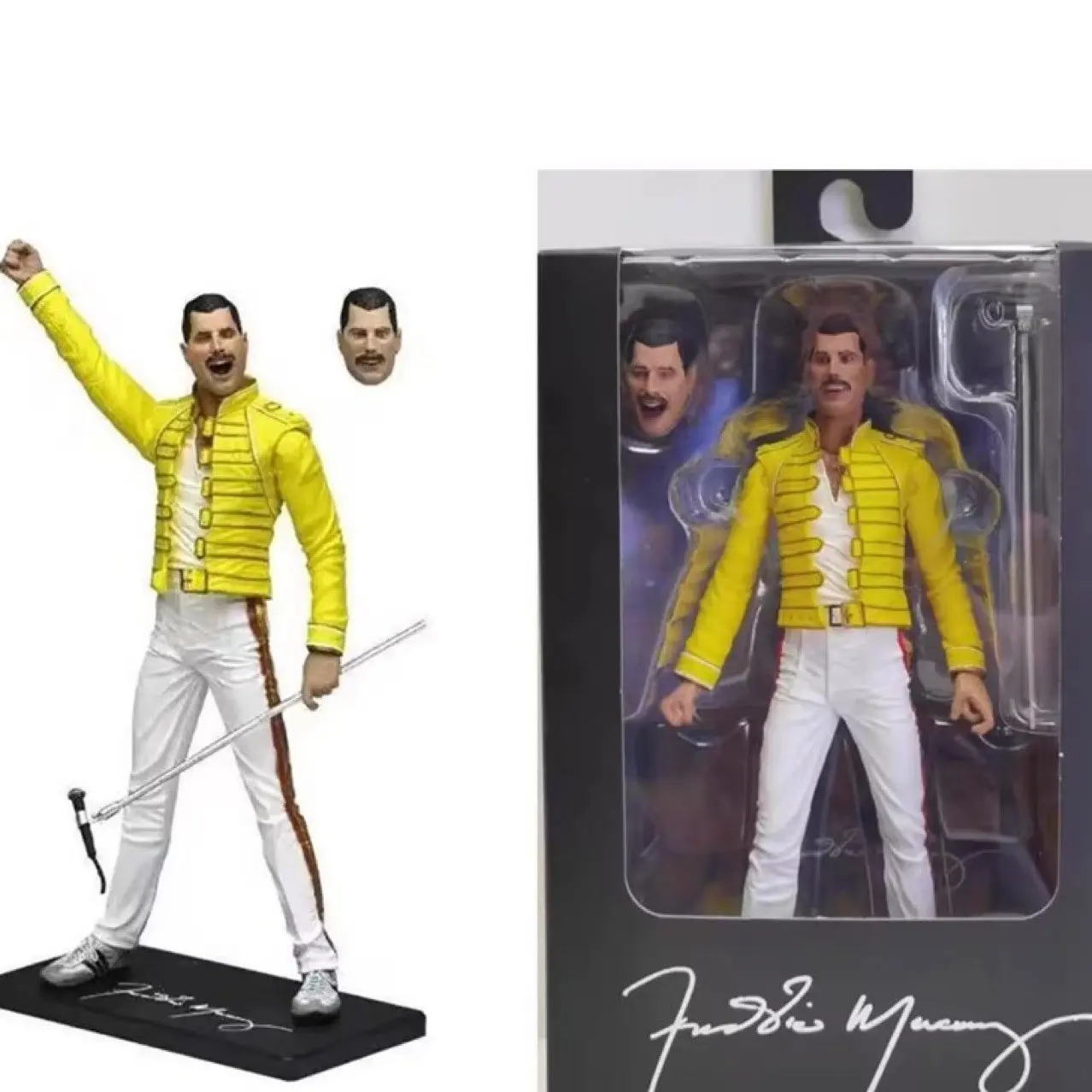 Neca Freddie Mercury 1986 Magic Tour Action Figure, Collectible Model Toy, Halloween Gift, Christmas Present, Party Decoration