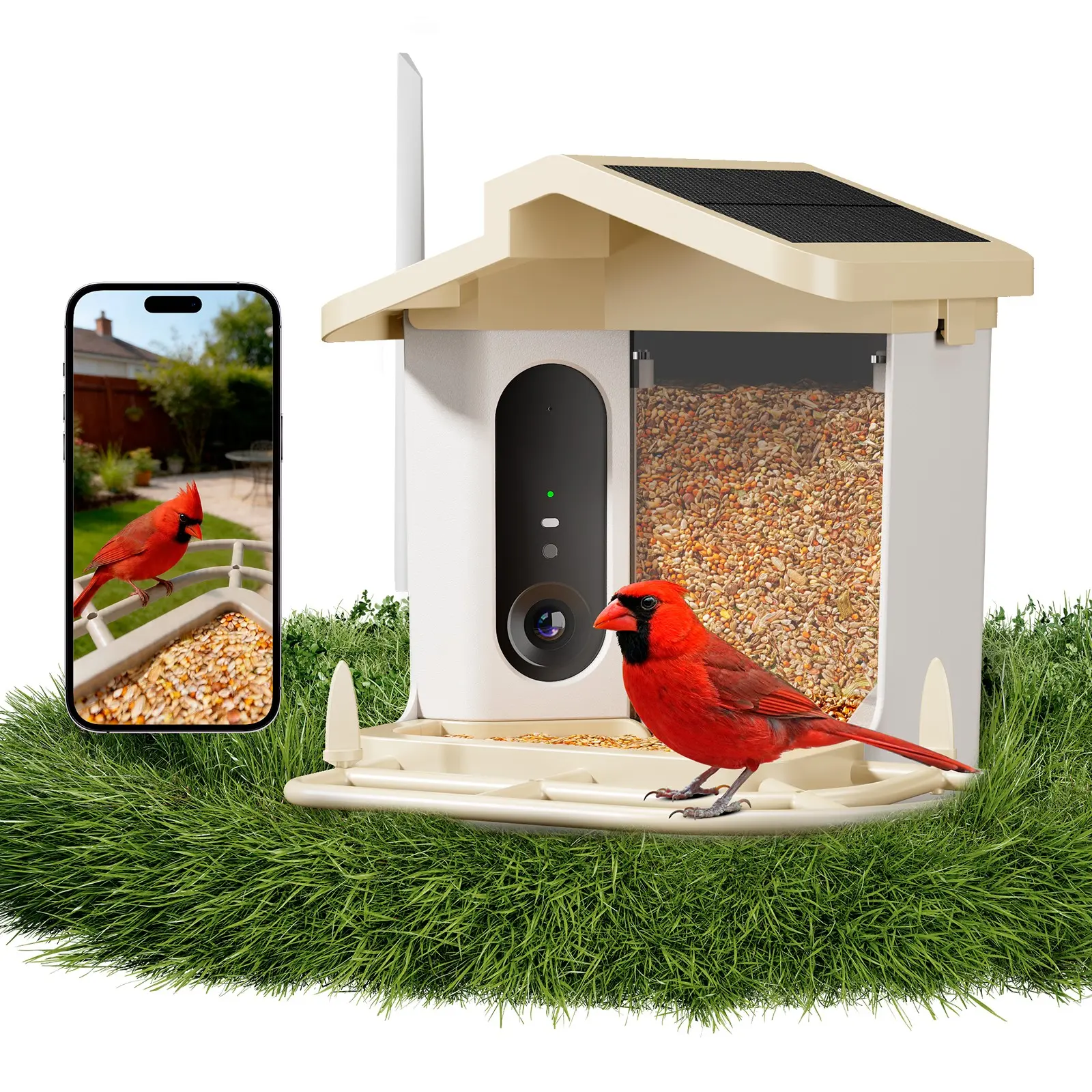 Smart Bird Feeder, Intelligent Design for Efficient Food Dispensing, Ideal for Garden Use, Enhances Wildlife Experience