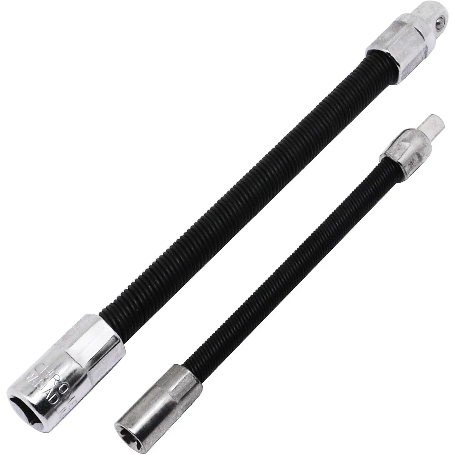 1/4" and 3/8" Flexible Socket Wrench Extension Bar Set for Mechanical Repair with Flexible Torque Transmission Function