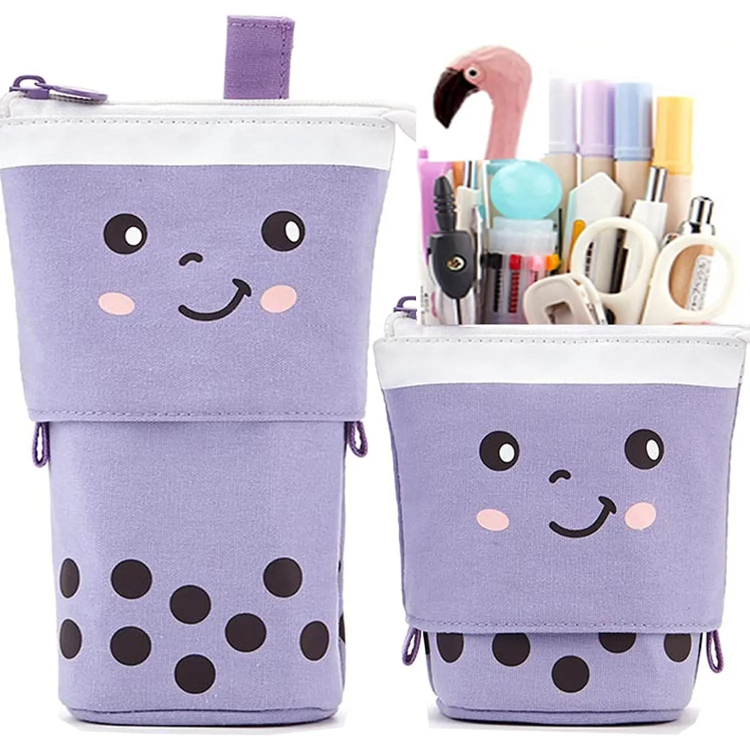Telescopic Pencil Bag Pen Holder Pop Up Stationery Case, Stand-up Retractable Transformer Bag Standing Organizer,  for Christmas Holiday  Year Office Bag