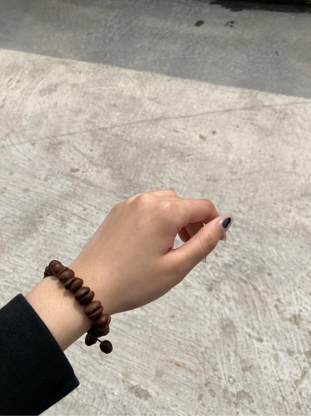 Natural and genuine coffee bean bracelet, cute, trendy, elegant and individual bracelet, fashionable couple bracelet, niche design